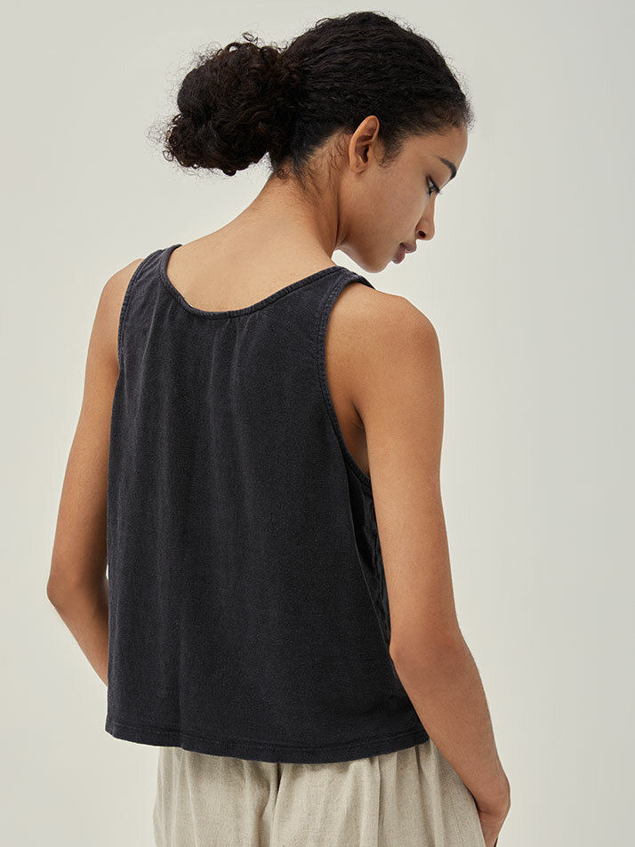 100% HEMP CROPPED TANK