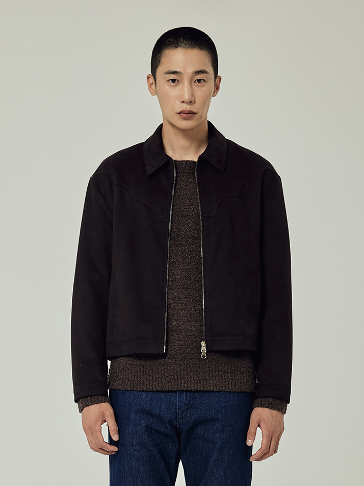 스탠다드 스웨이드 웨스턴 자켓 브라운