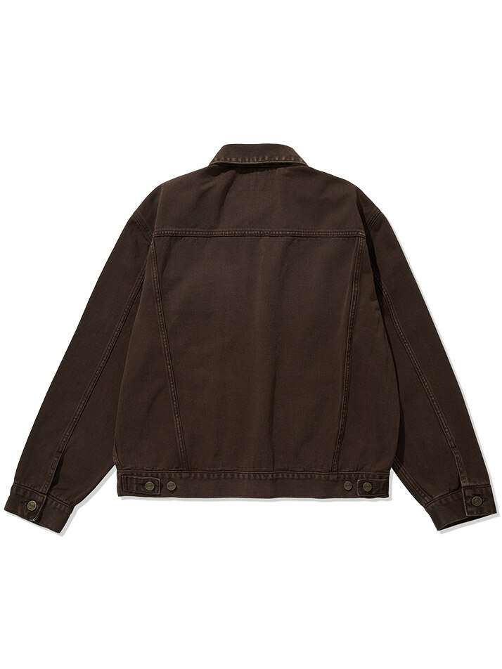 Washed Denim Jacket Brown