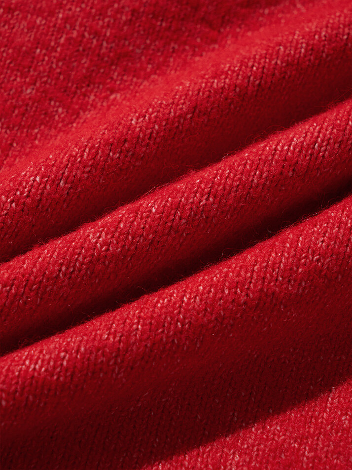 (W) Label Logo Sweater Cardigan Red