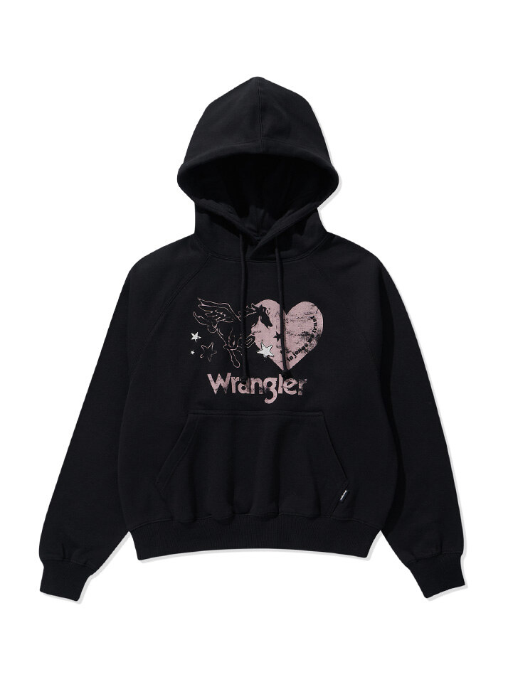 (W) Unicorn Fleece Hoodie Black