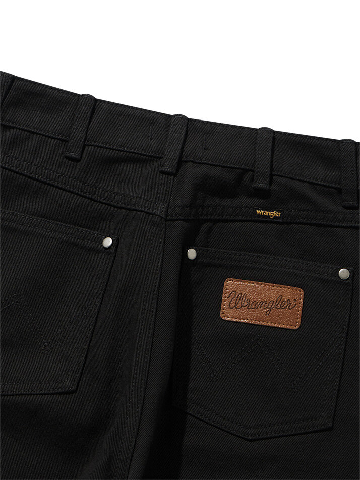 LOOSE STRAIGHT FIT Solid Denim Pants Black