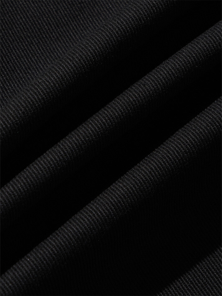 LOOSE STRAIGHT FIT Solid Denim Pants Black