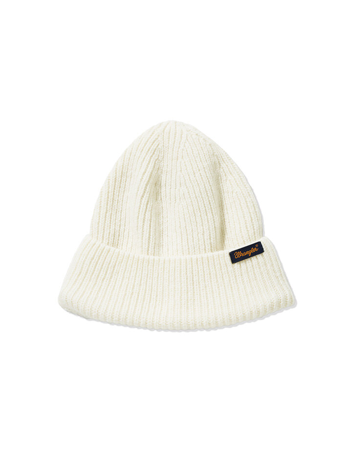 Basic Label Beanie Ivory