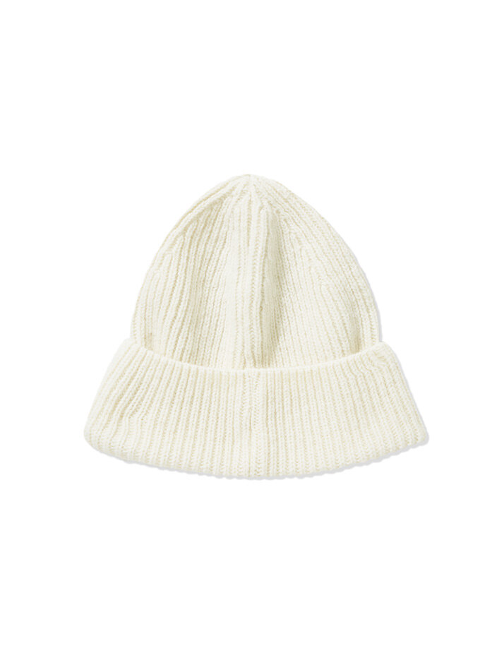 Basic Label Beanie Ivory