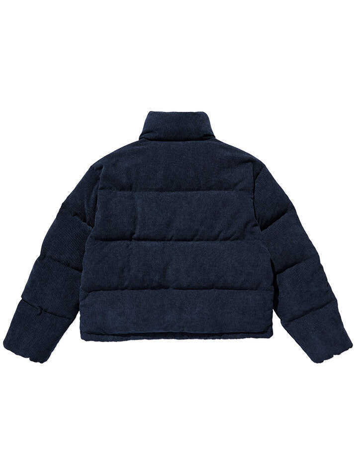 Corduroy Puffer-Down Jumper Navy