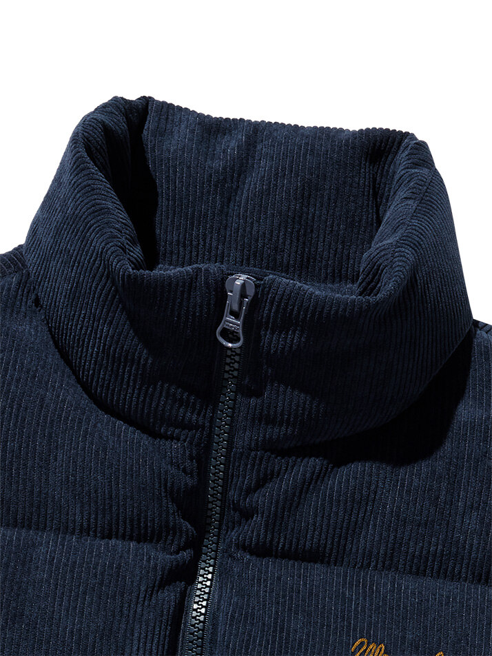 Corduroy Puffer-Down Jumper Navy