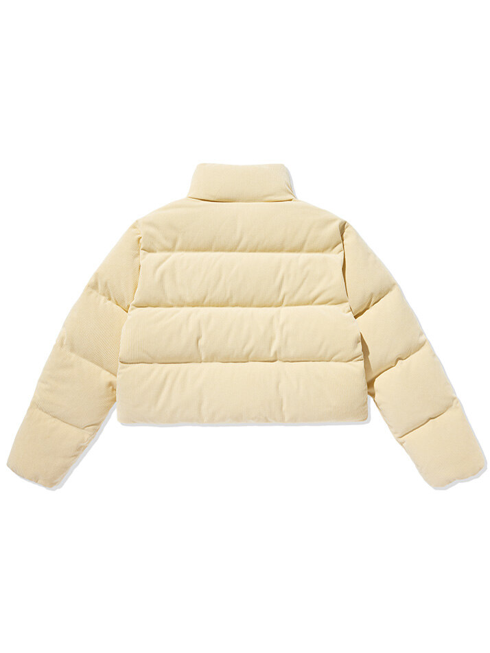 (W) Corduroy Puffer-Down Jumper Ivory