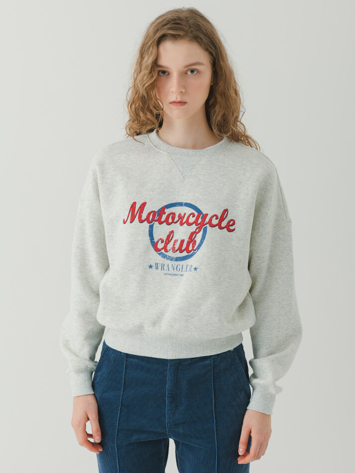 (W) Moto Club Fleece Sweatshirt Oatmeal