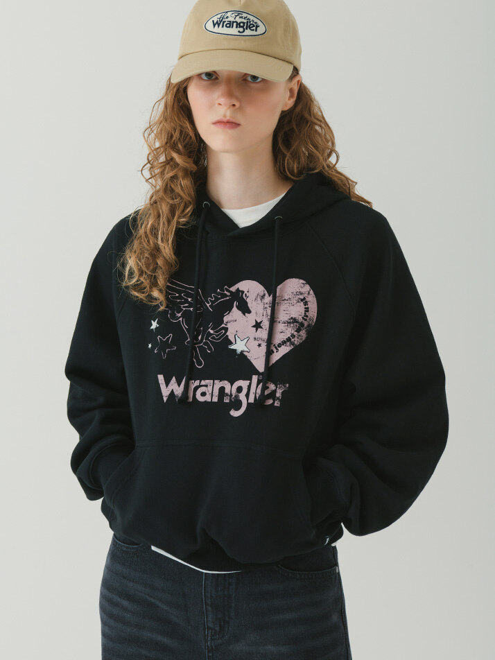 (W) Unicorn Fleece Hoodie Black