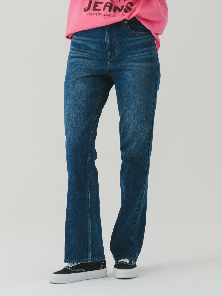 (W) FLARE FIT Denim Pants Indigo Medium