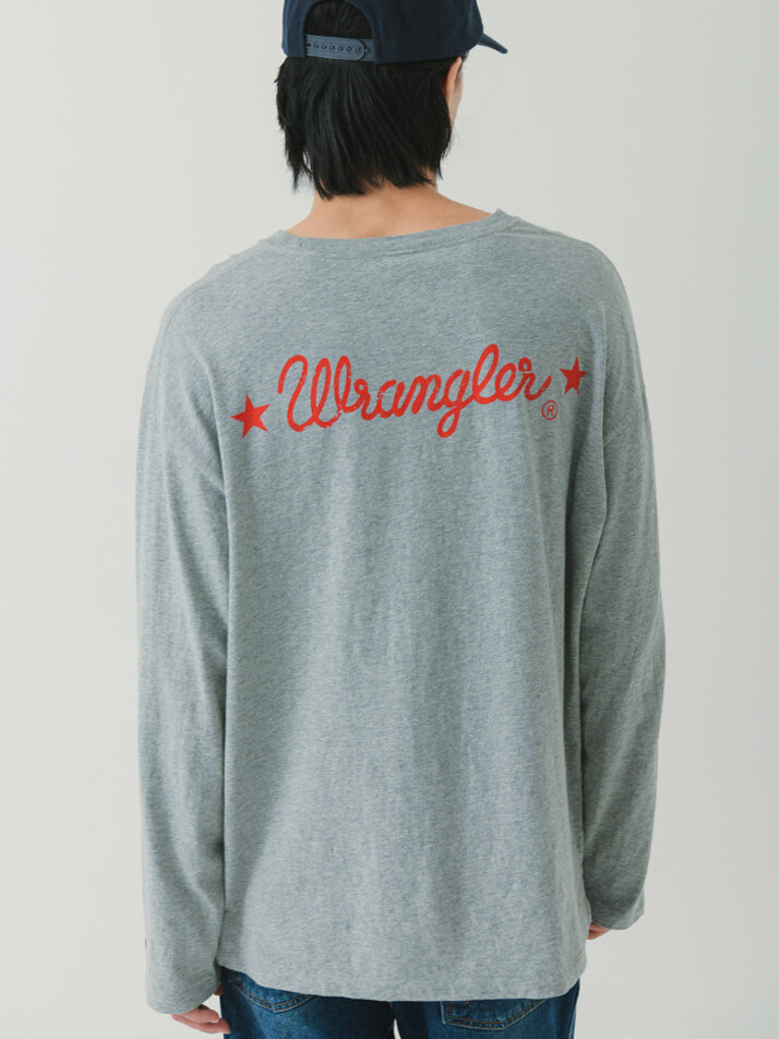 Back Logo Longsleeve T-shirt Melange Grey