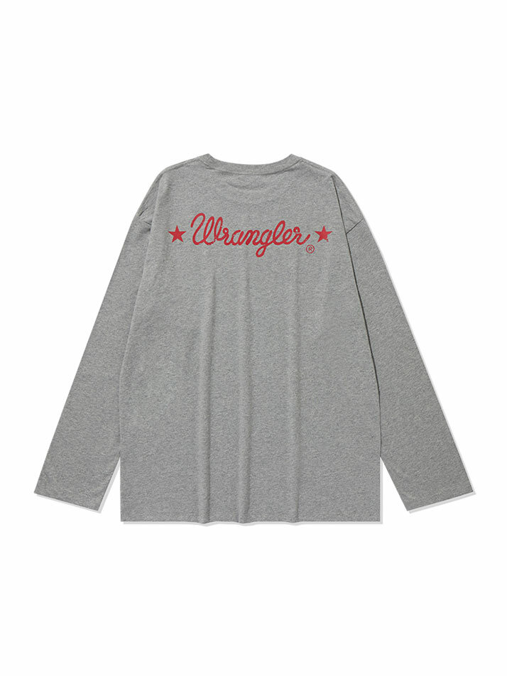 Back Logo Longsleeve T-shirt Melange Grey