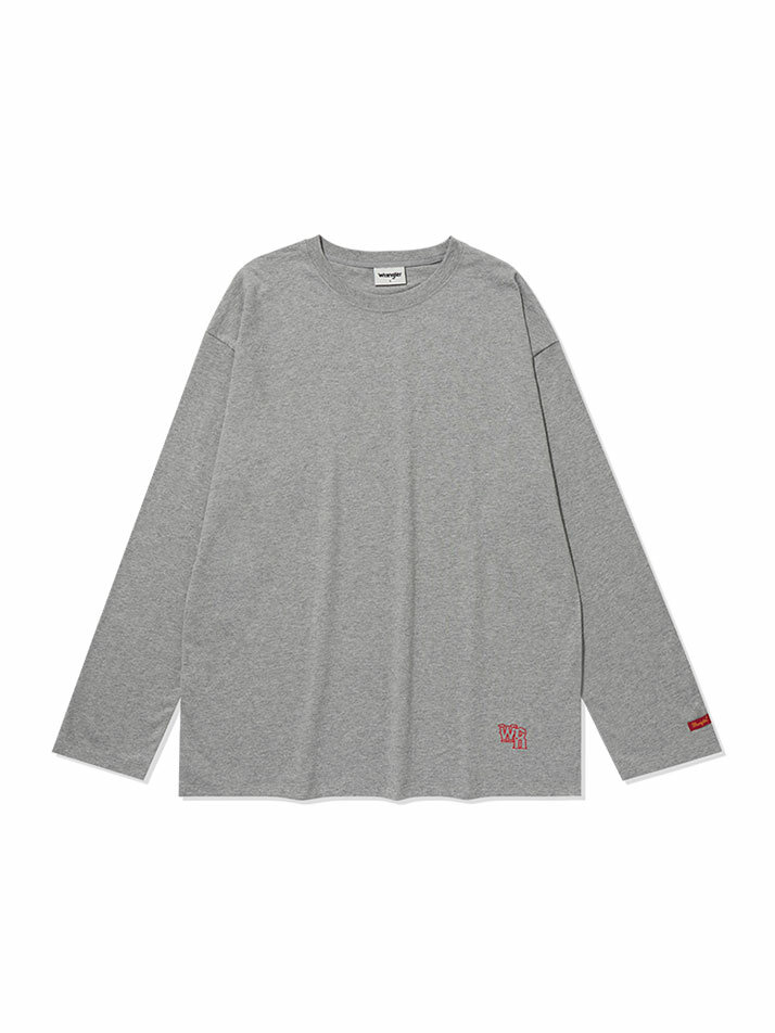 Back Logo Longsleeve T-shirt Melange Grey