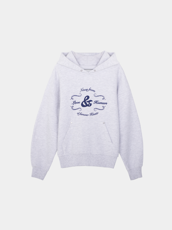 Classic Embroidery Hoodie_Bright Melange