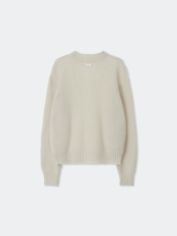 Mohair Fisherman Sweater_Cream