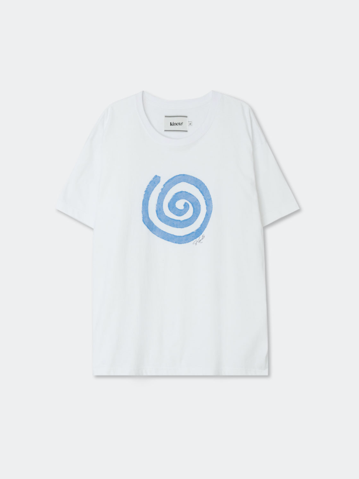 Blow Wind Print T-Shirt_White