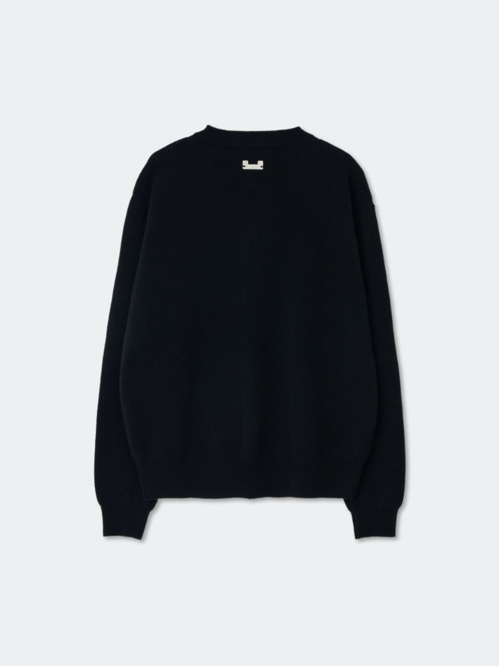 Herrash Round Neck Cardigan_Black_W