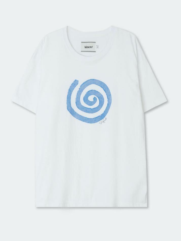 Blow Wind Print T-Shirt_White