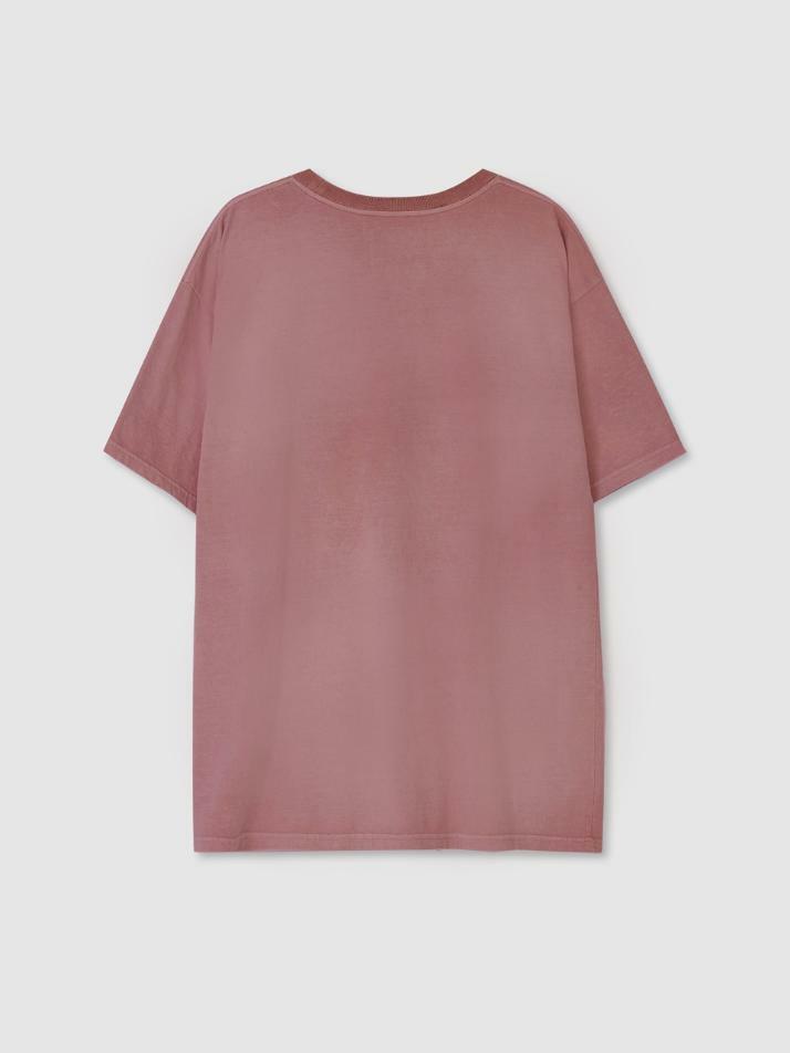 Sulfur Dyed Boy&Girl Print T-Shirt_Dusty Pink