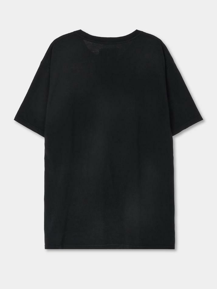 Sulfur Dyed Boy&Girl Print T-Shirt_Dusty Black_W