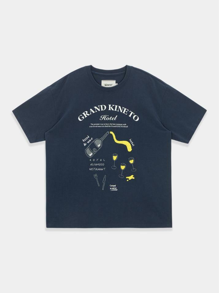  Grand Hotel Restaurant T-Shirt_Vintage Navy