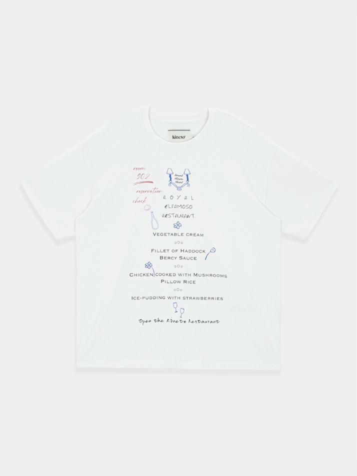 Room Service Menu T-Shirt_White
