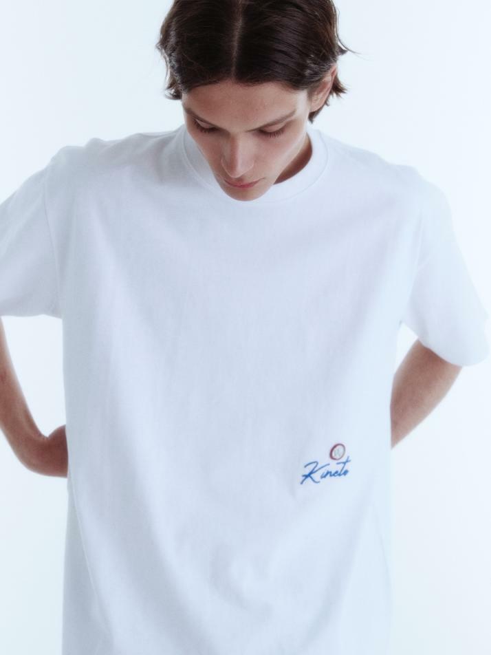 Classic Lettering Emblem T-Shirt_White