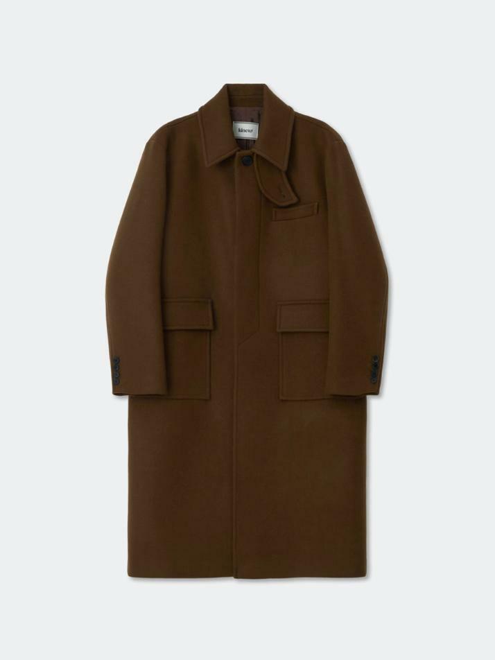 Essential Wool Felt Mac Coat_Brown