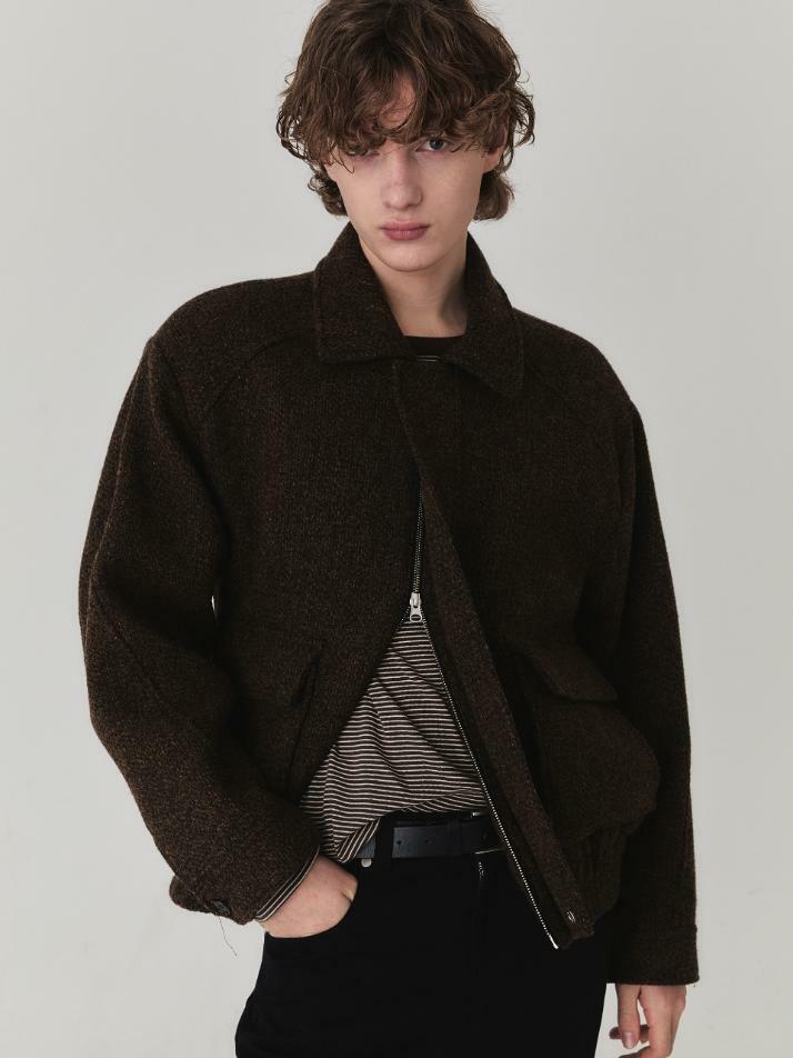 Double Pocket Blouson Jacket_Brown