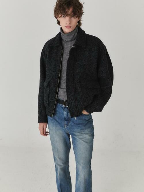 Double Pocket Blouson Jacket_Black