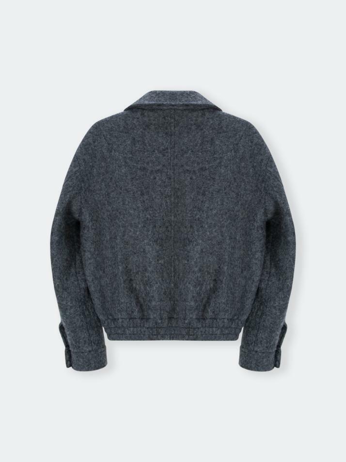 Misty Brushed Wool Jacket_Smoky Charcoal