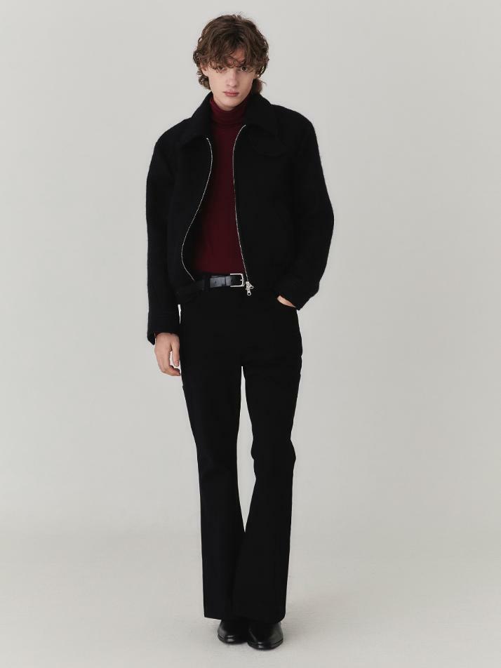 Misty Brushed Wool Jacket_Black