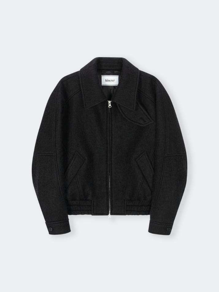 Misty Brushed Wool Jacket_Black