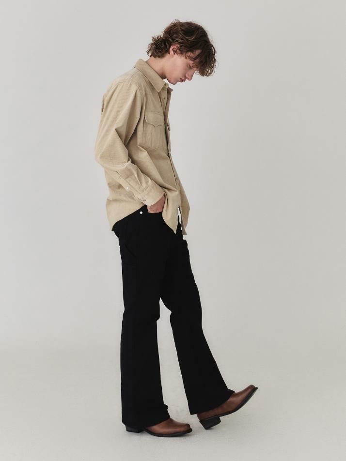 Western Corduroy Shirt_Cream