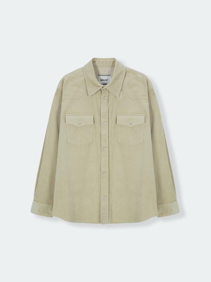 Western Corduroy Shirt_Cream