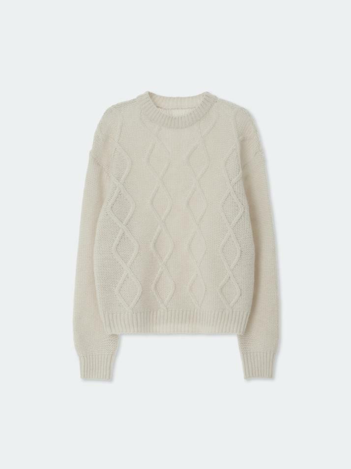 Mohair Fisherman Sweater_Cream
