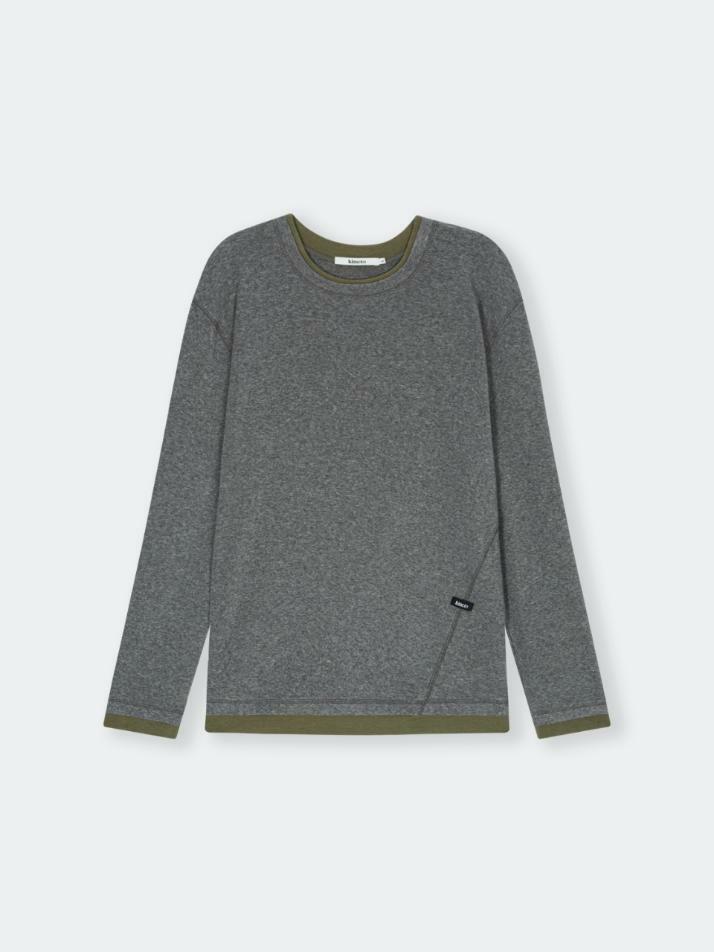 Haze Layered Wool Longsleeve Top_Grey
