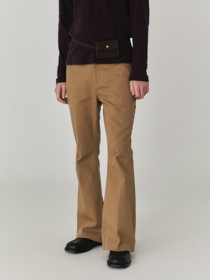 Carpenter Cotton Flare Pants_Camel