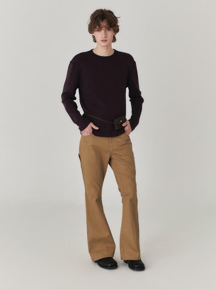 Carpenter Cotton Flare Pants_Camel