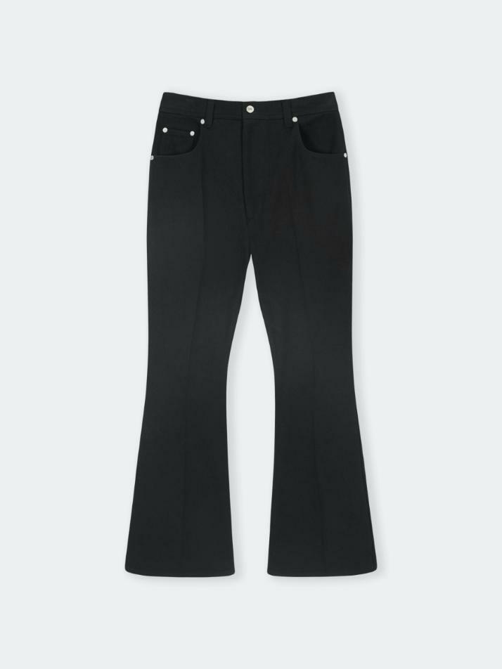 Carpenter Cotton Flare Pants_Black