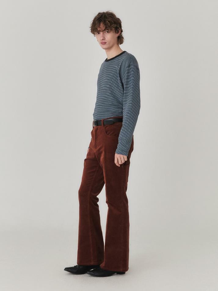 Carpenter Corduroy Flare Pants_Cinnamon Brown