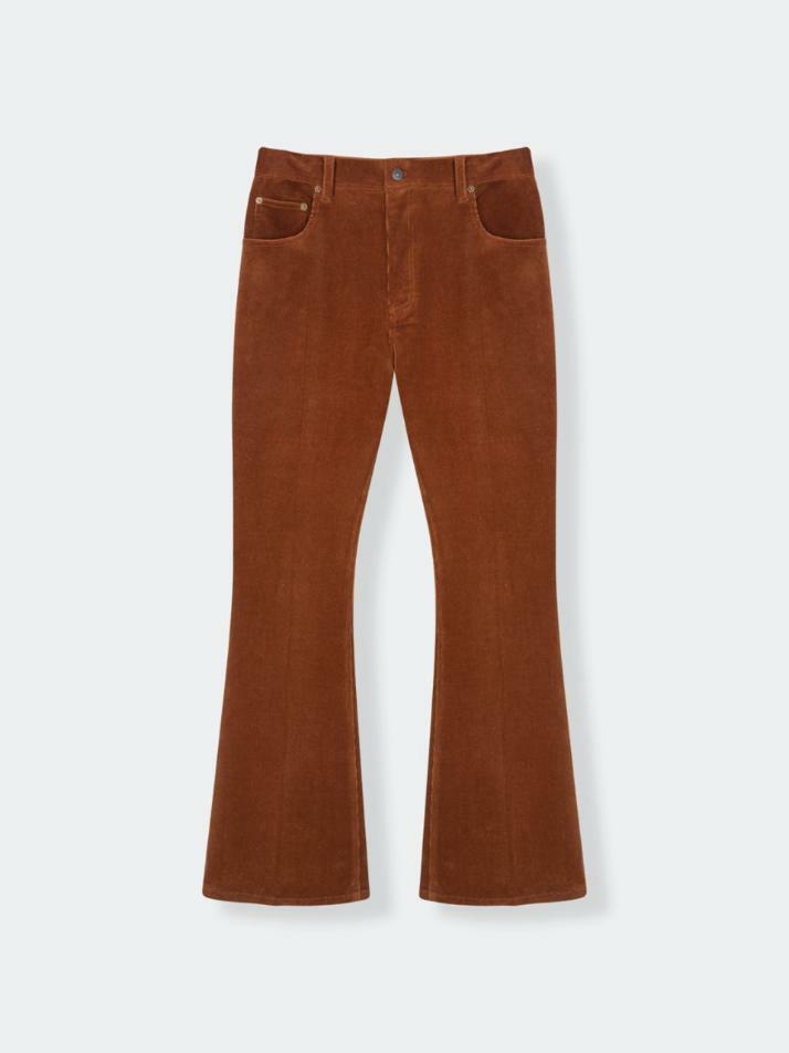 Carpenter Corduroy Flare Pants_Cinnamon Brown