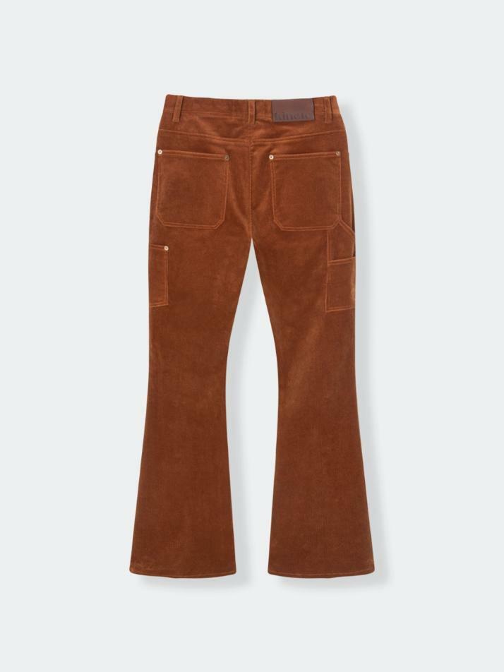 Carpenter Corduroy Flare Pants_Cinnamon Brown