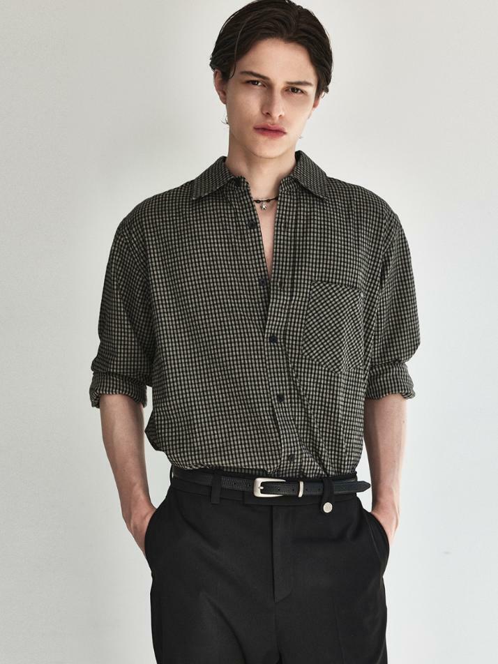 Classic  Checked Shirt_Black