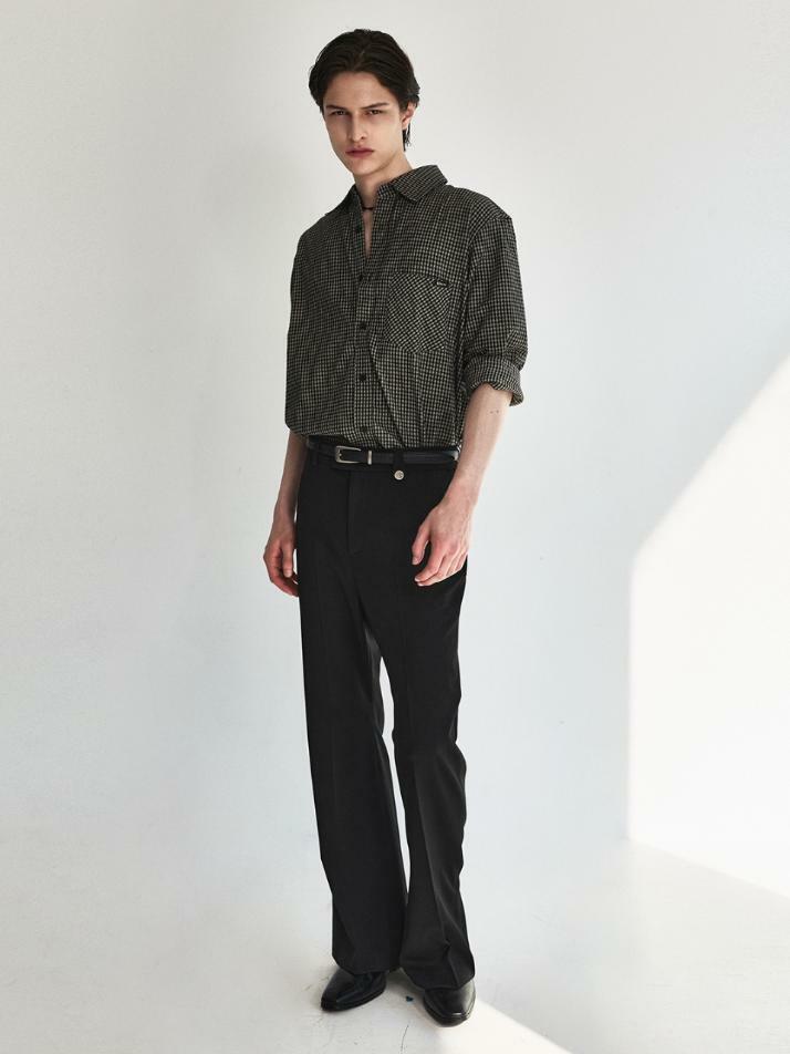 Classic  Checked Shirt_Black