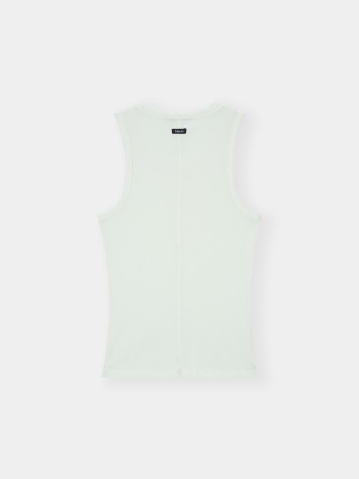 Sleek Ribbed Sleeveless Top_White