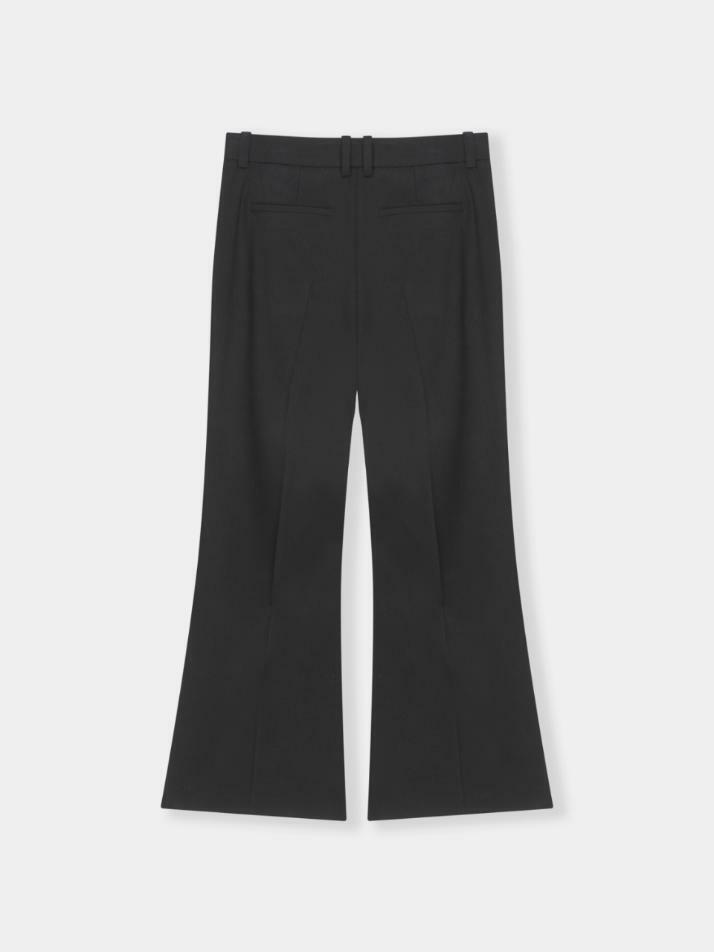 Lustre Relaxed Wool Flare Pants_Black