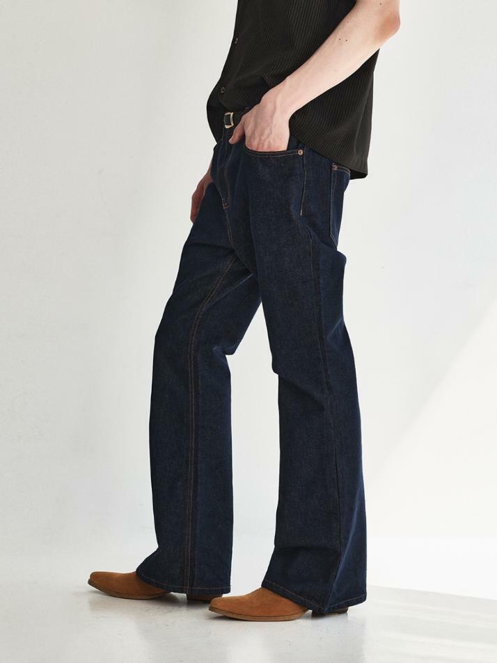 Classic Selvedge Flare Denim Pants_Indigo Blue