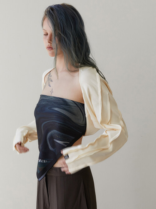 RVIS reversible cutting bolero cream